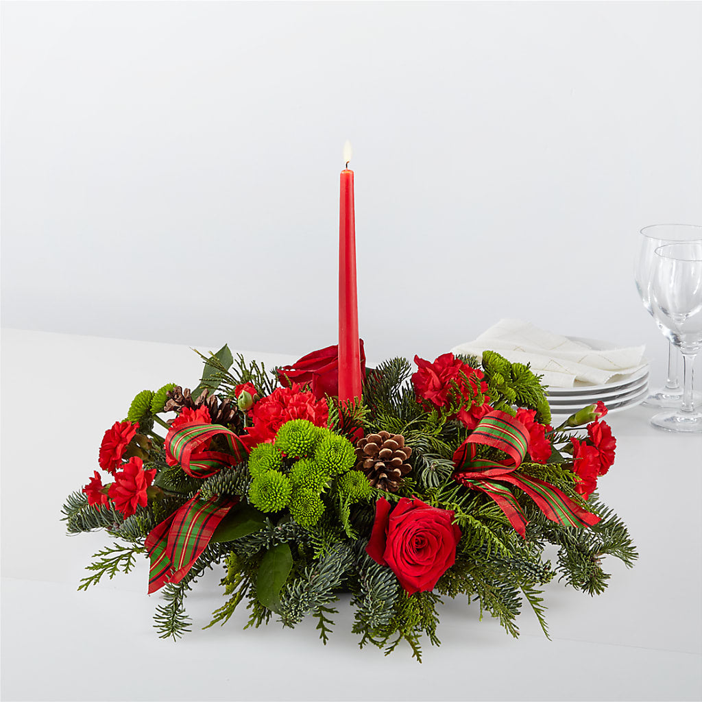 By the Candlelight Centerpiece – Tala Florist Northshore, North Vancouver BC