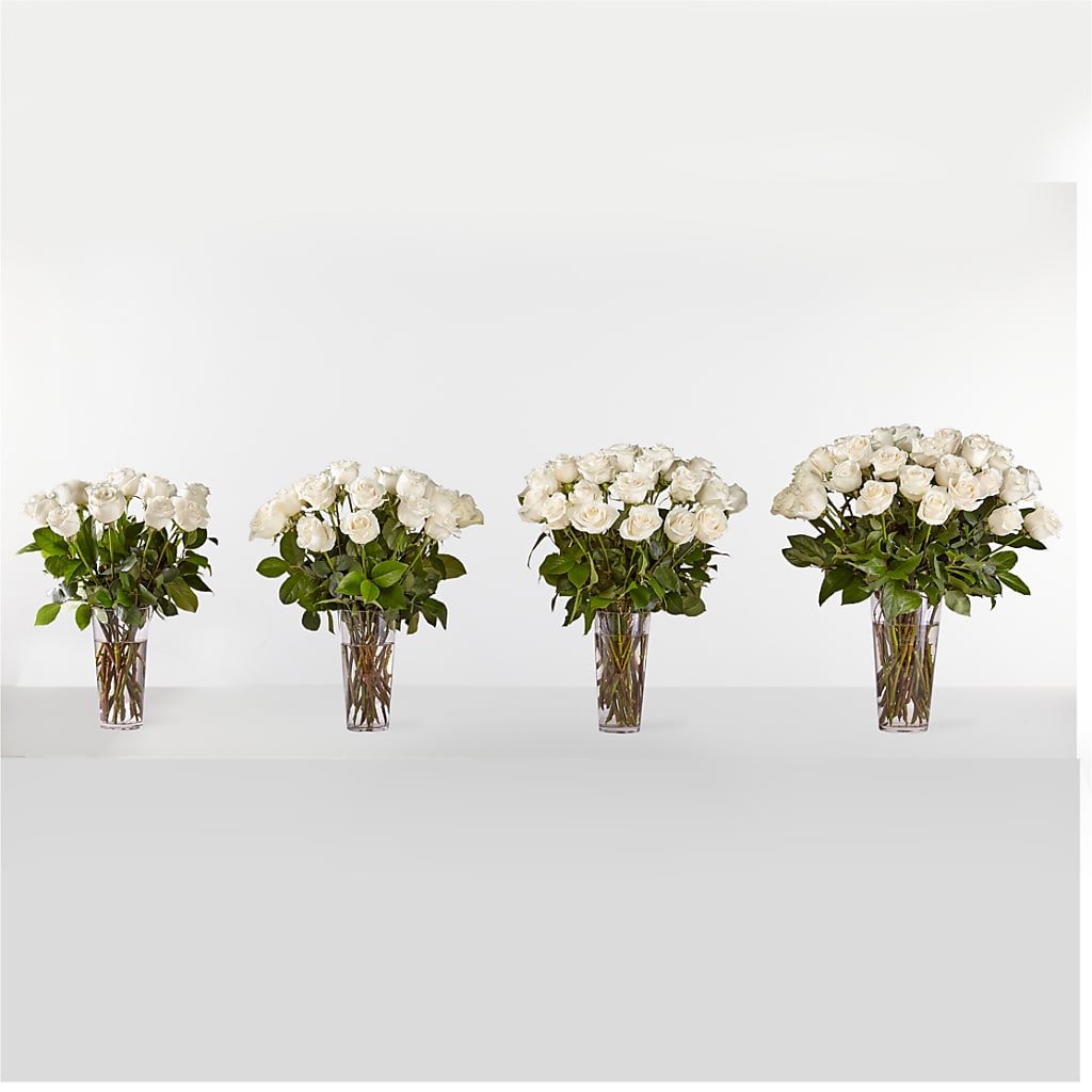 Long Stem White Rose Bouquet – Tala Florist Northshore, North Vancouver BC