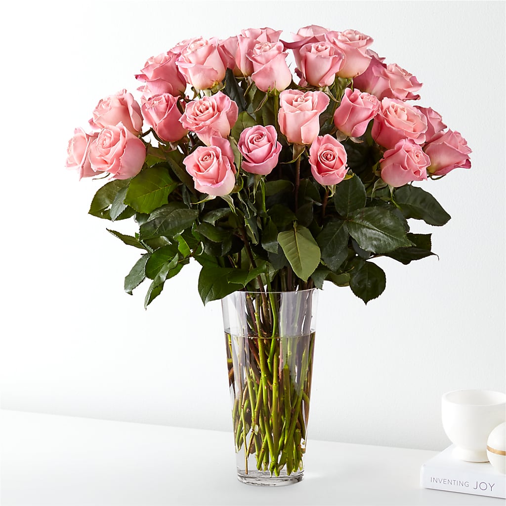Long Stem Pink Rose Bouquet – Tala Florist Northshore, North Vancouver BC
