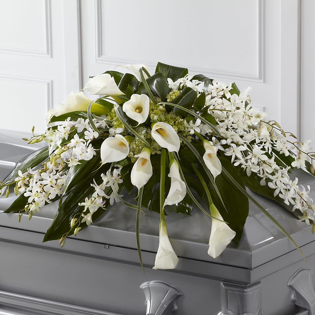 Angel Wings Casket Spray – Tala Florist Northshore, North Vancouver BC