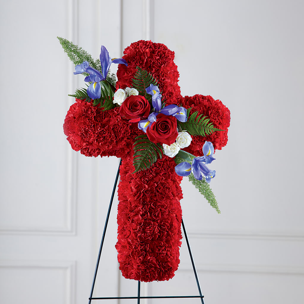 Faithful Hero Floral Cross – Tala Florist Northshore, North Vancouver BC