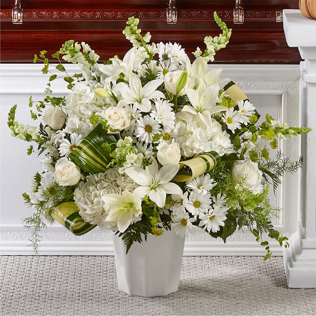 Thoughts of Tranquility Floor Basket – Tala Florist Northshore, North Vancouver BC