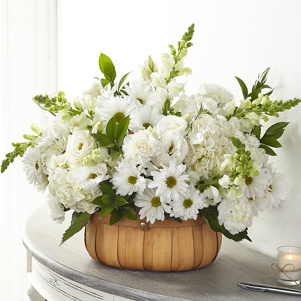 Pure Ivory Basket – Tala Florist Northshore, North Vancouver BC