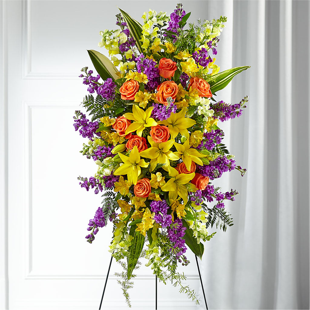 Thoughtful Prayers Standing Spray – Tala Florist Northshore, North Vancouver BC