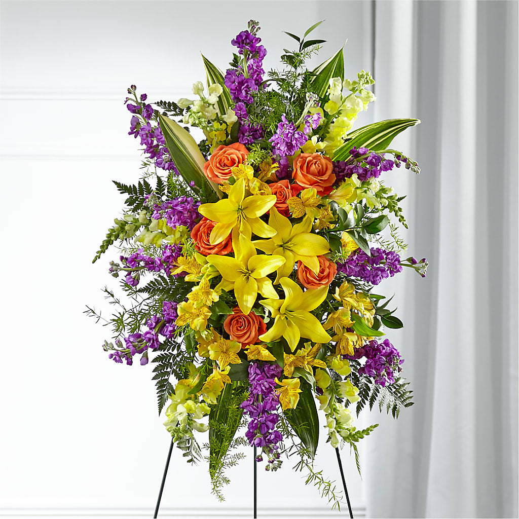 Thoughtful Prayers Standing Spray – Tala Florist Northshore, North Vancouver BC