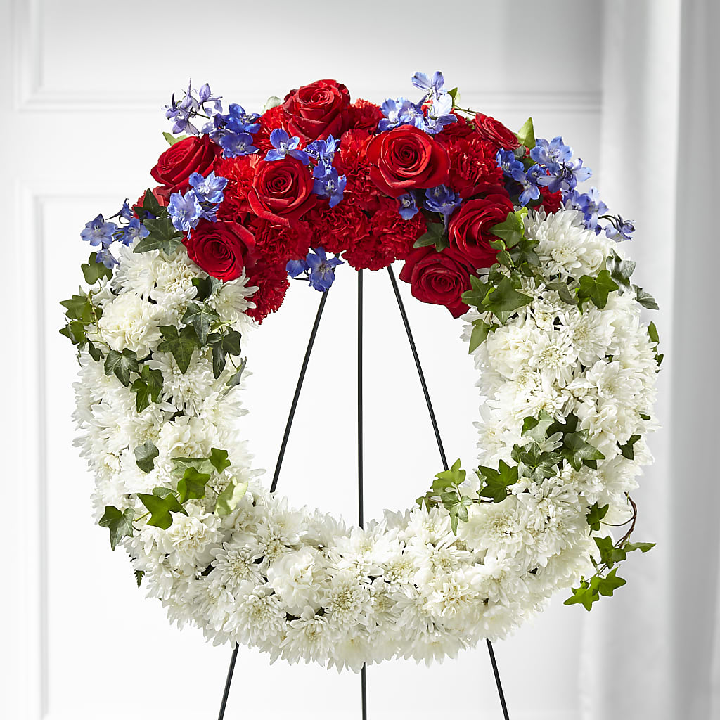 Patriotic Passion Wreath – Tala Florist Northshore, North Vancouver BC