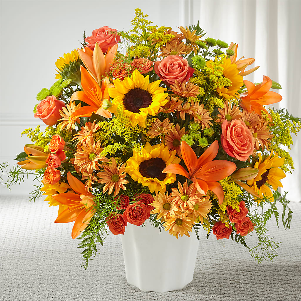 Harvest Thoughts Floor Basket – Tala Florist Northshore, North Vancouver BC