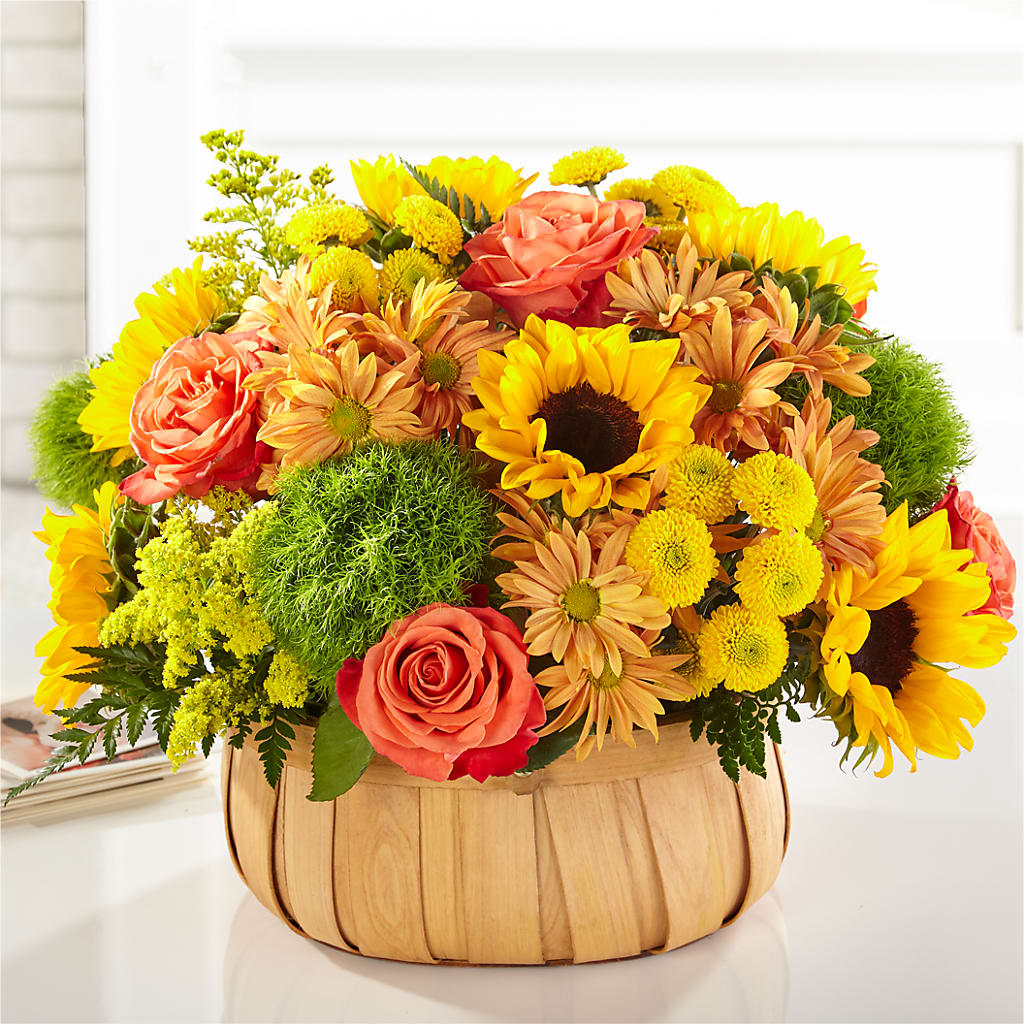 Harvest Sunflower Basket – Tala Florist Northshore, North Vancouver BC