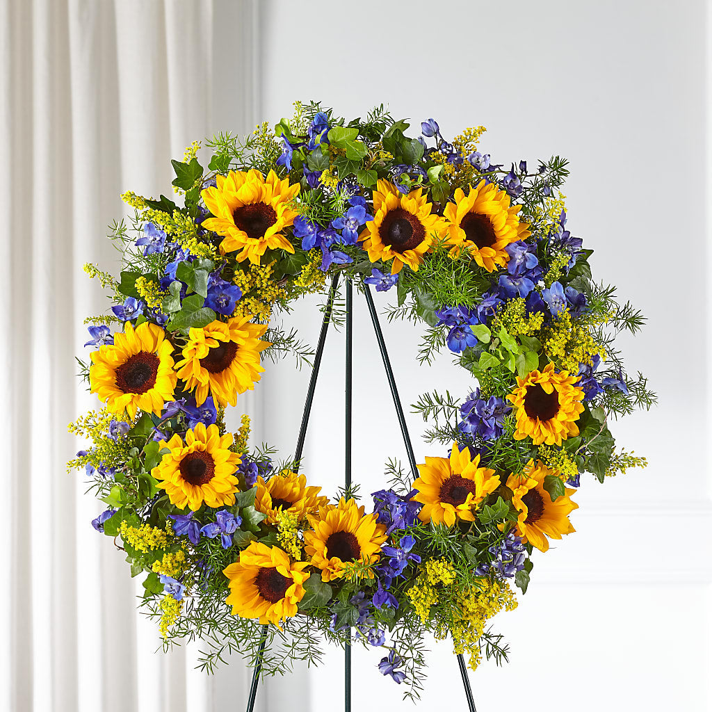 Bright Rays Wreath – Tala Florist Northshore, North Vancouver BC