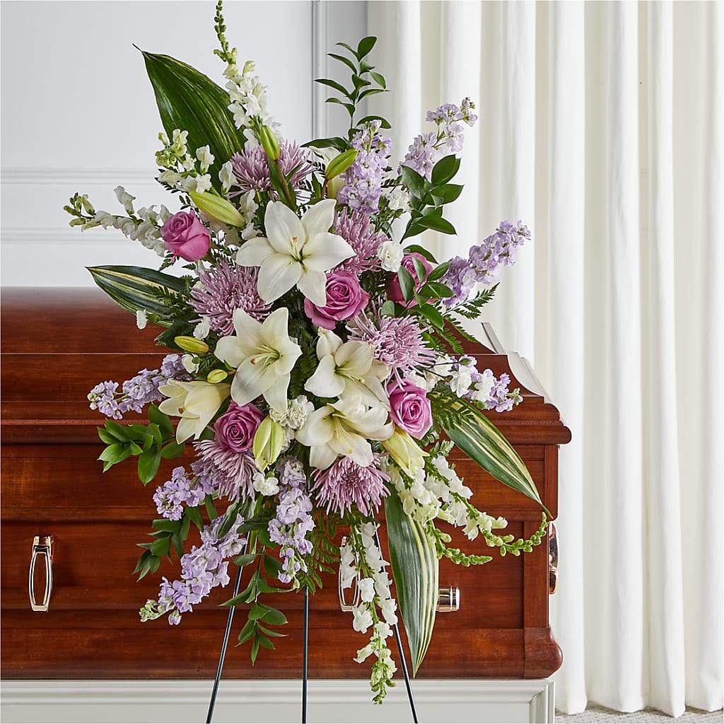 Grateful Hearts Standing Spray – Tala Florist Northshore, North Vancouver BC