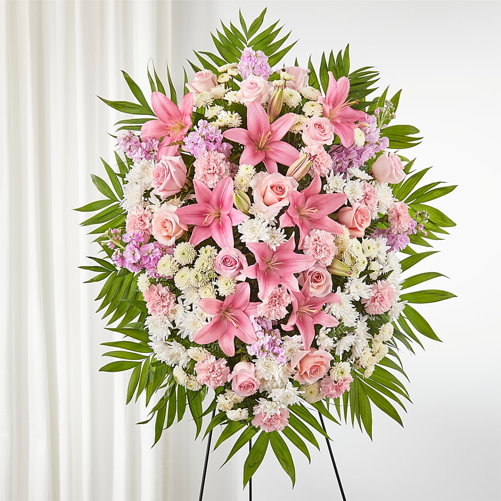 Offering Solace Standing Spray – Tala Florist Northshore, North Vancouver BC