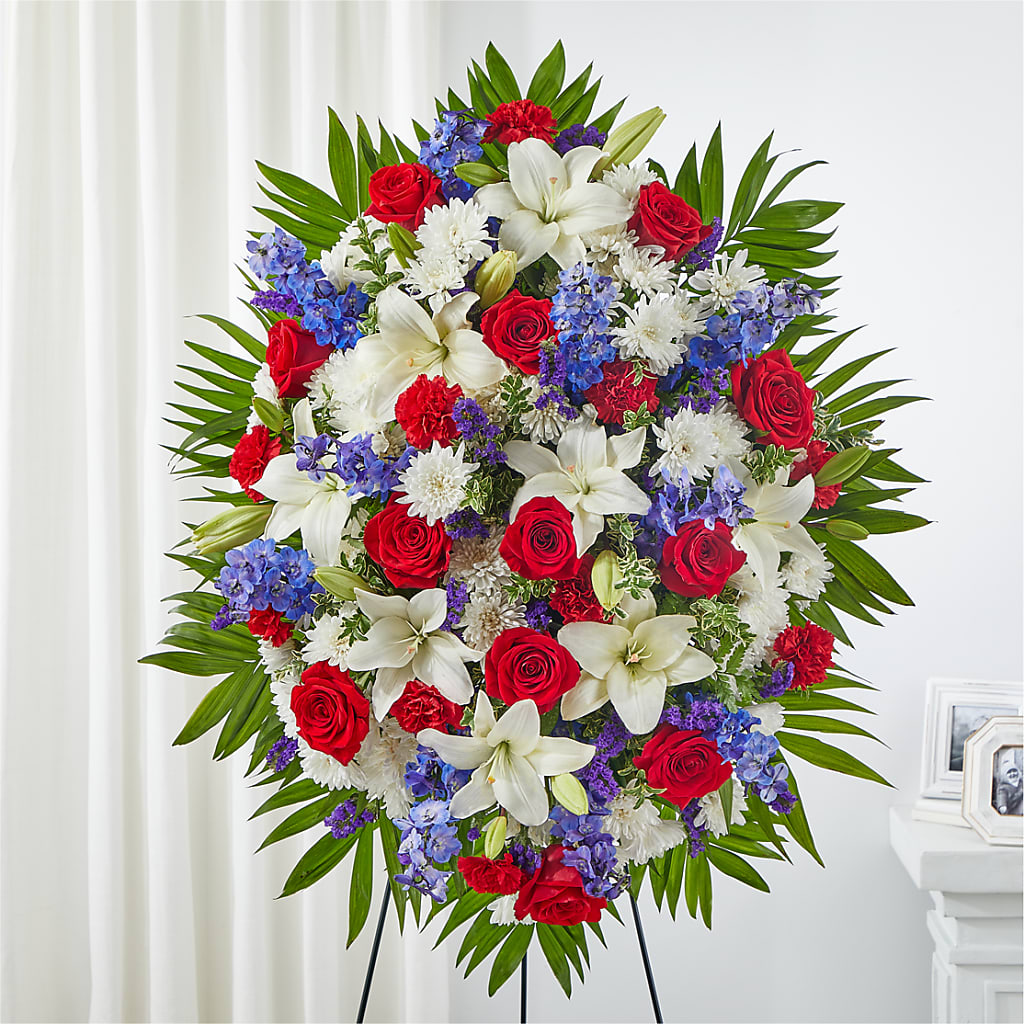 Cherished Service Standing Spray – Tala Florist Northshore, North Vancouver BC