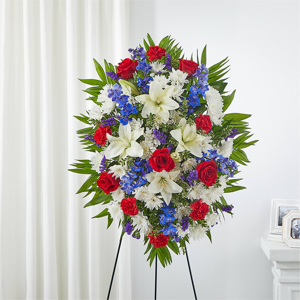 Cherished Service Standing Spray – Tala Florist Northshore, North Vancouver BC