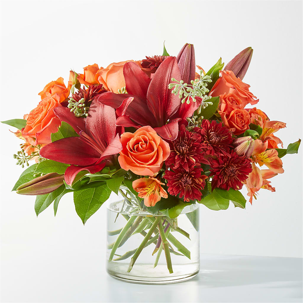 Crimson Leaves Bouquet – Tala Florist Northshore, North Vancouver BC