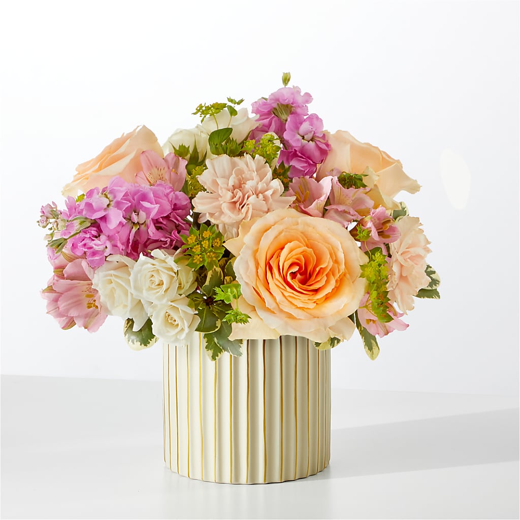 Paradise Bouquet with Ivory Vase – Tala Florist Northshore, North Vancouver BC