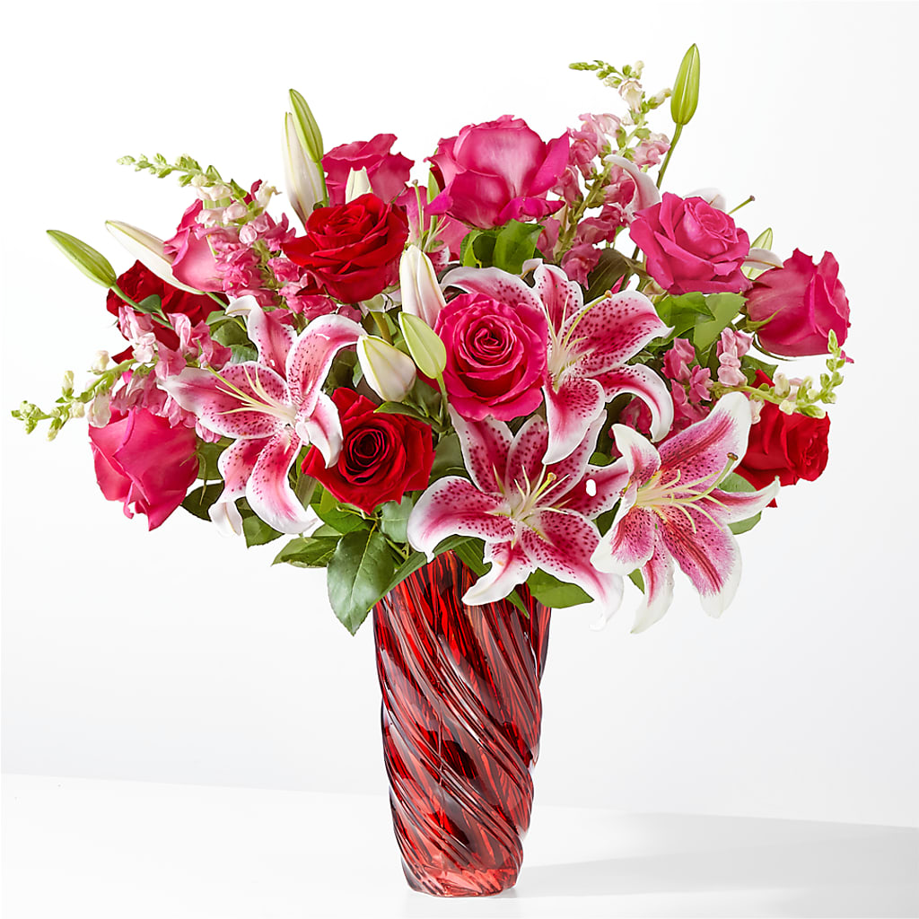 Always You Bouquet with Luxe Swirl Vase – Tala Florist Northshore, North Vancouver BC