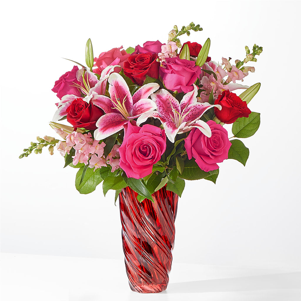 Always You Bouquet with Luxe Swirl Vase – Tala Florist Northshore, North Vancouver BC