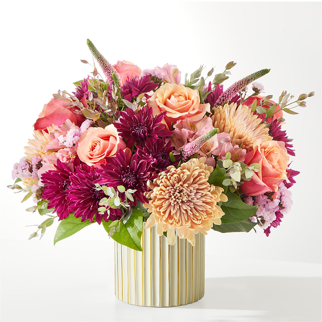 Berry Cobbler Bouquet with Ivory Vase – Tala Florist Northshore, North Vancouver BC