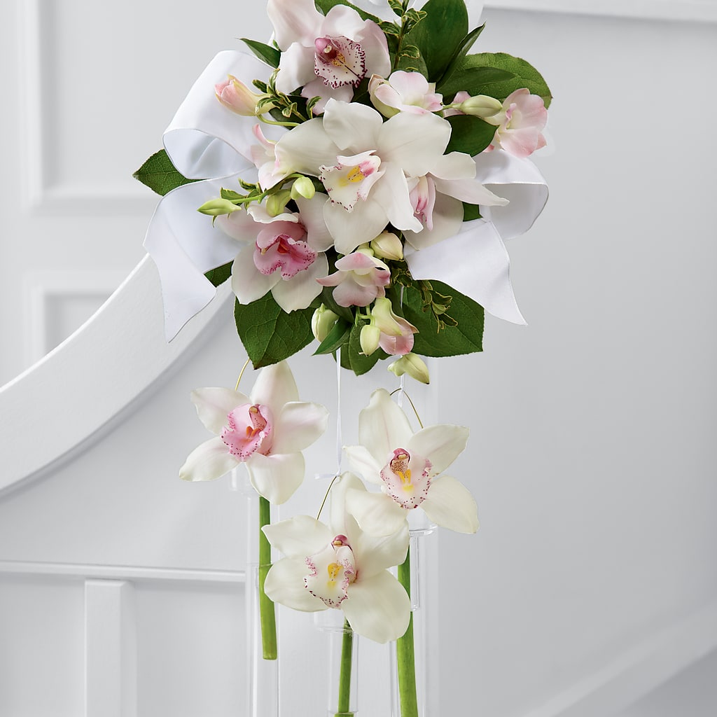 Perfect Entrance Pew Arrangement – Tala Florist Northshore, North Vancouver BC
