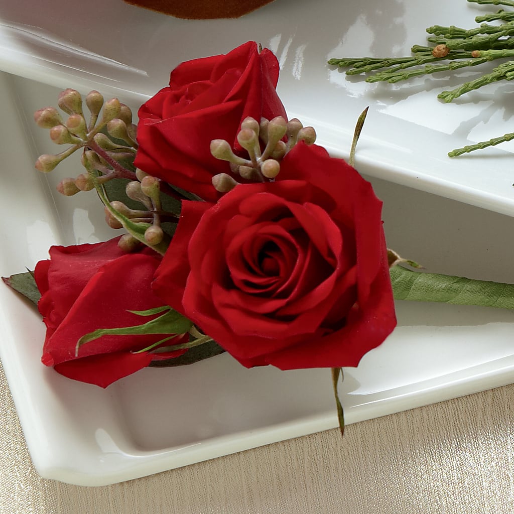 Red Spray Rose Boutonniere – Tala Florist Northshore, North Vancouver BC
