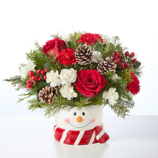 Jolly Snowman Bouquet –  Tala Florist Northshore, North Vancouver BC