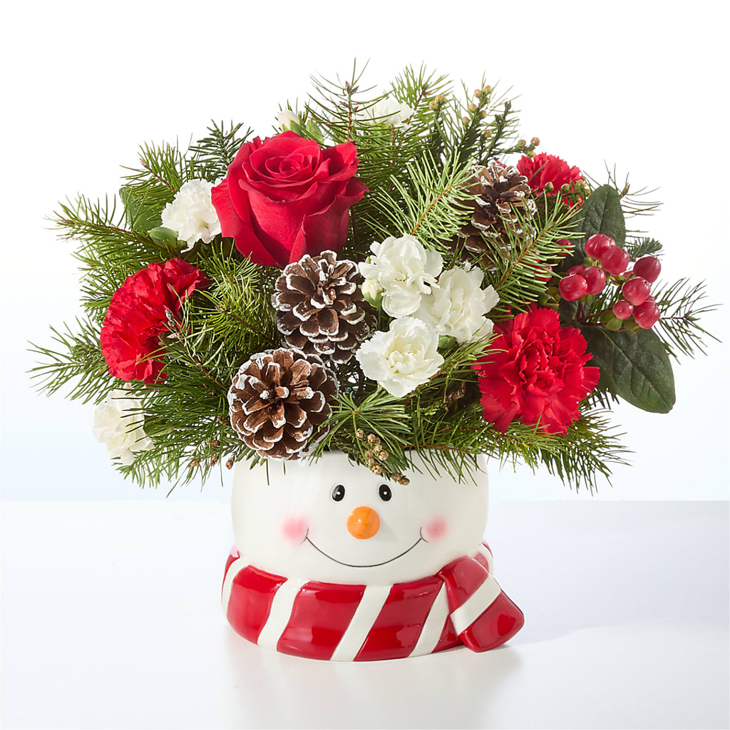 Jolly Snowman Bouquet –  Tala Florist Northshore, North Vancouver BC