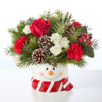 Jolly Snowman Bouquet –  Tala Florist Northshore, North Vancouver BC