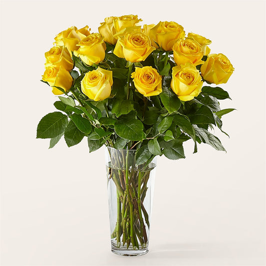 Long Stem Yellow Rose Bouquet –  Tala Florist Northshore, North Vancouver BC