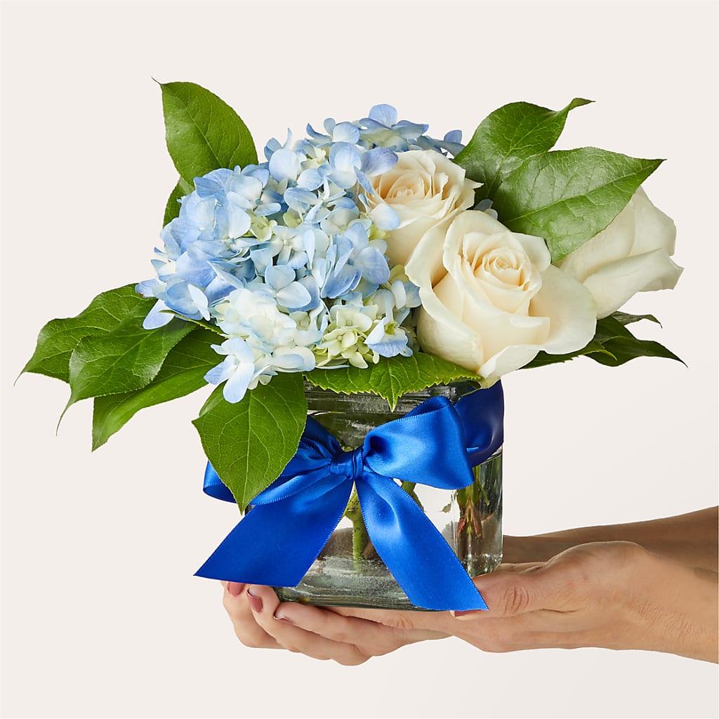 Sky Blue Delight Bouquet –  Tala Florist Northshore, North Vancouver BC