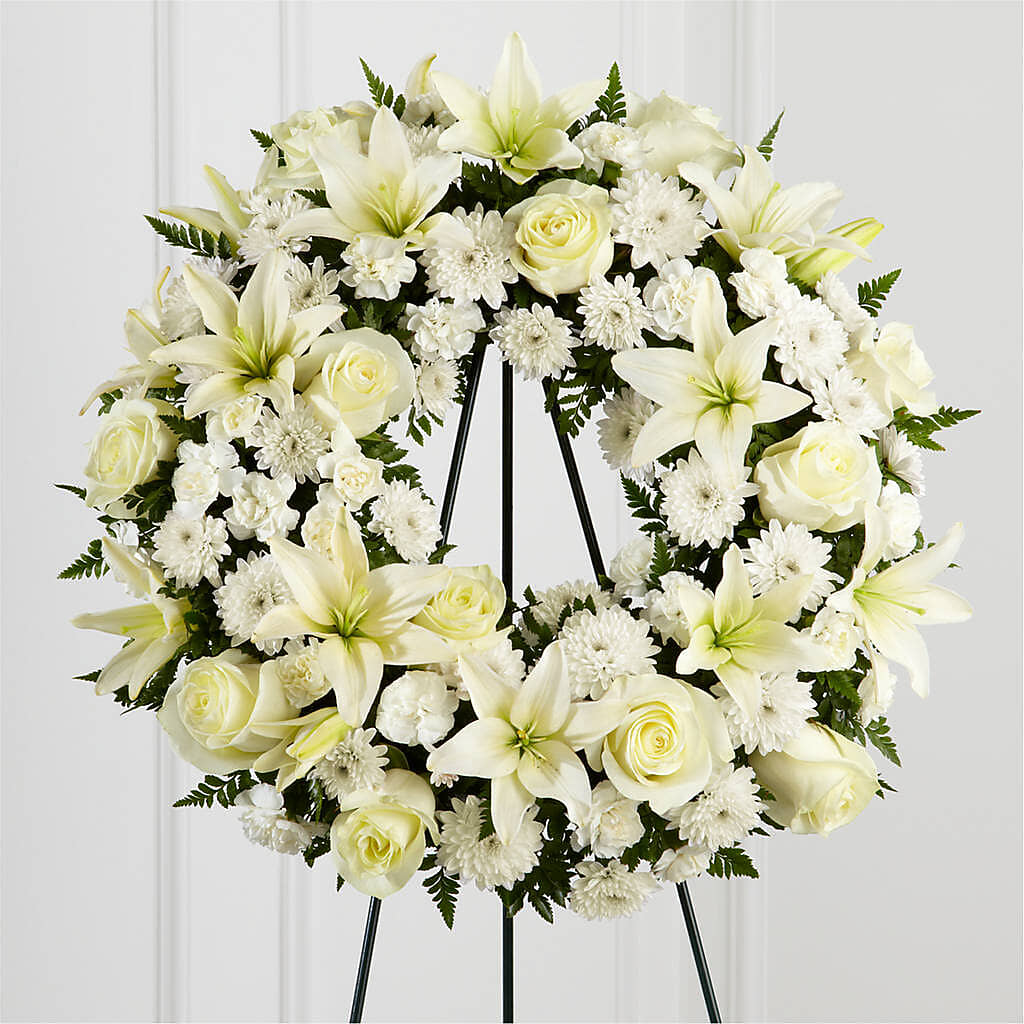 Treasured Tribute Wreath –  Tala Florist Northshore, North Vancouver BC