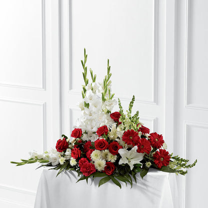 Crimson & White Arrangement –  Tala Florist Northshore, North Vancouver BC