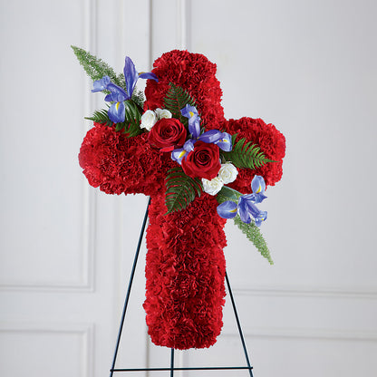 Faithful Hero Floral Cross –  Tala Florist Northshore, North Vancouver BC