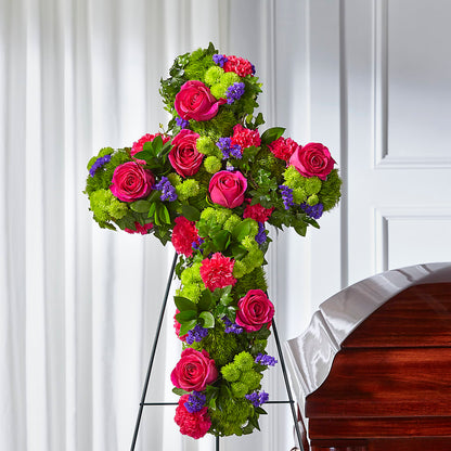 Tribute Rose Floral Cross –  Tala Florist Northshore, North Vancouver BC