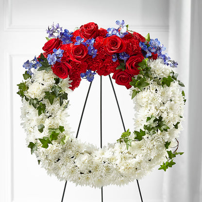 Patriotic Passion Wreath –  Tala Florist Northshore, North Vancouver BC