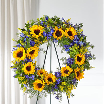 Bright Rays Wreath –  Tala Florist Northshore, North Vancouver BC