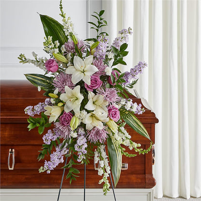 Grateful Hearts Standing Spray –  Tala Florist Northshore, North Vancouver BC
