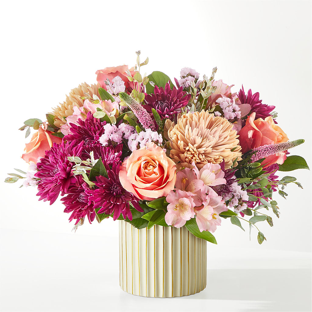 Berry Cobbler Bouquet with Ivory Vase –  Tala Florist Northshore, North Vancouver BC