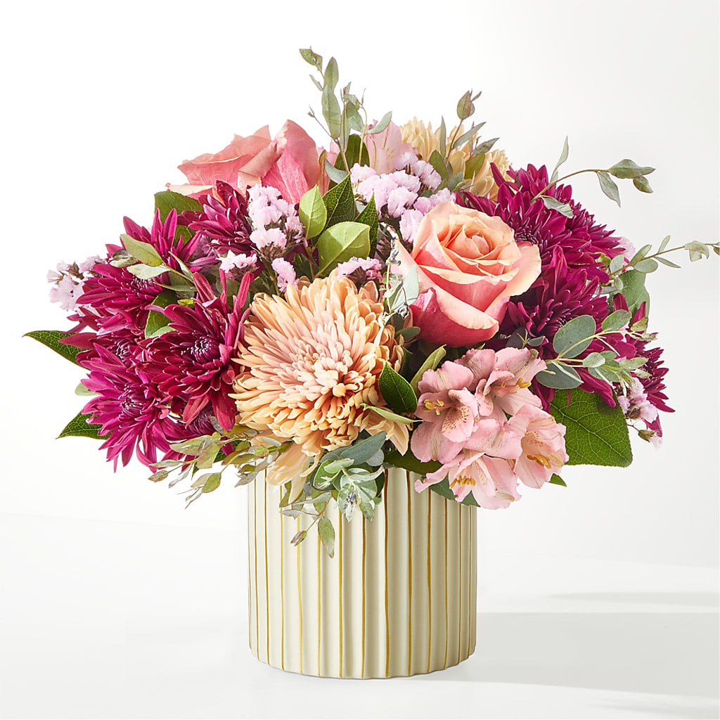 Berry Cobbler Bouquet with Ivory Vase –  Tala Florist Northshore, North Vancouver BC
