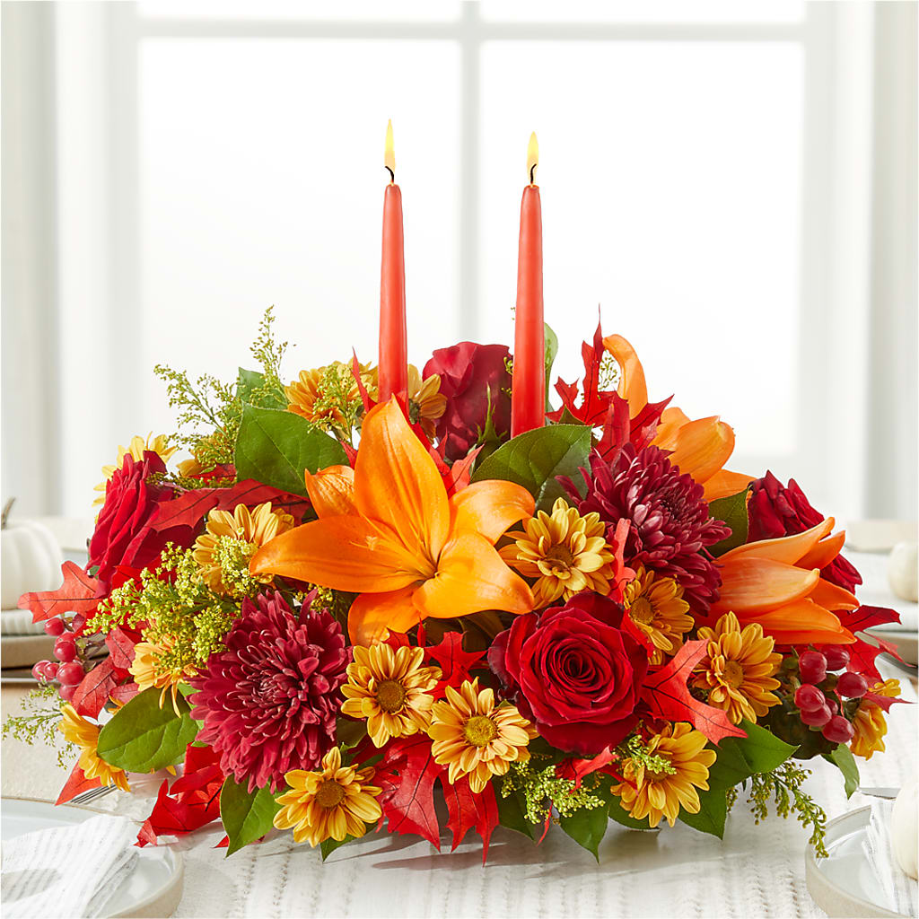 Autumn's Embrace Centerpiece –  Tala Florist Northshore, North Vancouver BC