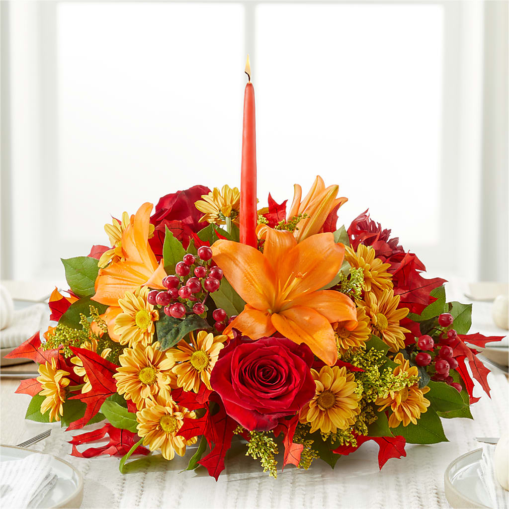 Autumn's Embrace Centerpiece –  Tala Florist Northshore, North Vancouver BC